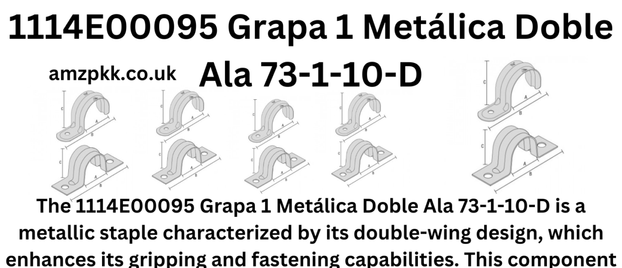 1114E00095 Grapa 1 Metálica Doble Ala 73-1-10-D